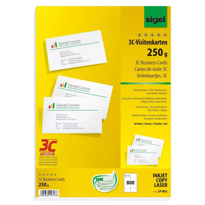 Visitekaartje Sigel LP802