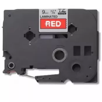 Brother TZ-435 etiketband wit op rood