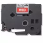 Brother TZ-435 etiketband wit op rood