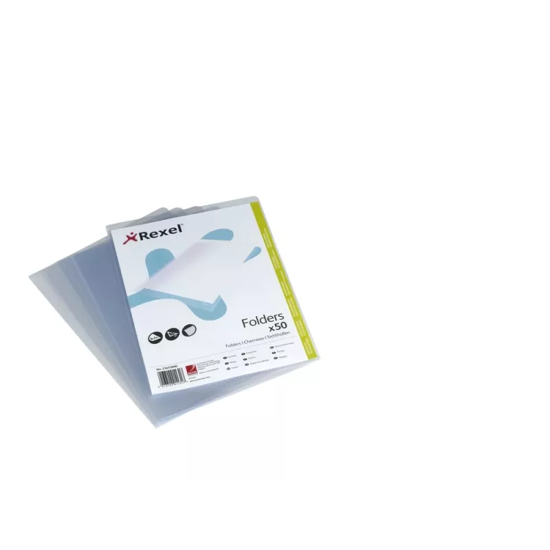 Rexel Crystal Clear L-map 21673090, A4 (210 x 297 mm), polypropyleen (PP), transparant, 50 st.