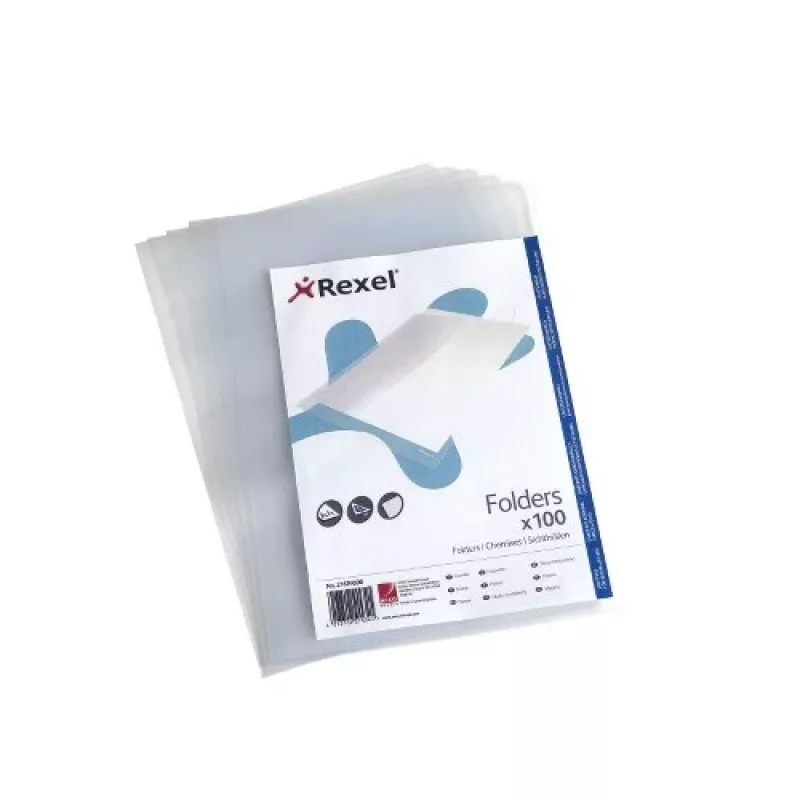 Rexel Embossed L-map 21674090, A4 (210 x 297 mm), polypropyleen (PP), transparant, 100 st.