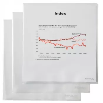 Rexel documentenmap - standaard, co, A4, polypropyleen (PP), transparant, 0,12 mm, 50 stuks, 233 mm
