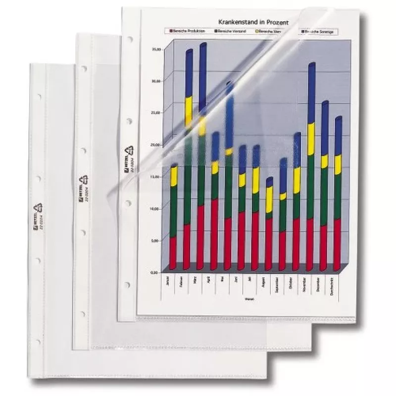 Hetzel Standard showtas, A4, PVC 0,095 mm, aan zijkant en bovenkant open (220204)