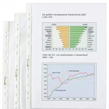 Rexel insteekhoes - Economy glossy, Legal, transparant, polypropyleen (PP), staand, 0,05 mm, 240 mm