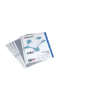 Rexel Crystal Clear A4 bovenaan open hoes (50), 210 x 297 mm (A4), transparant, polypropyleen (PP), staand, 50 st.