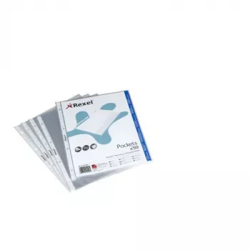 Rexel Crystal Clear A4 bovenaan open hoes (50), 210 x 297 mm (A4), transparant, polypropyleen (PP), staand, 50 st.