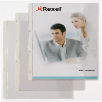 Rexel documentenmap met vouwklep, 220 x 300 mm, transparant, 0,13 mm, 250 mm, 328 mm, 4 mm