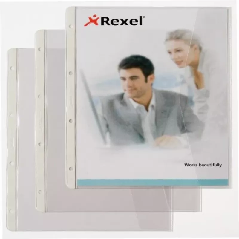 Rexel documenthoes 226784, A4 extra groot, 220 x 300 mm, transparant, 5 stuks