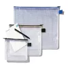 Rexel Mesh Bag 1300257 ritsmapje, A5, PVC, versterkte draden, moeilijk ontvlambaar, zwart, transparant
