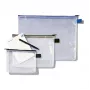 Rexel netzak met zwarte rits A4, PVC, 52 g, zwart, transparant