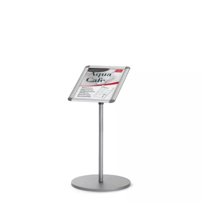 Nobo infostandaard 1902383, A4, 350 x 70 x 1010 mm, in hoogte verstelbaar, ronde voet, zilver