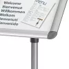 Nobo infostandaard 1902383, A4, 350 x 70 x 1010 mm, in hoogte verstelbaar, ronde voet, zilver
