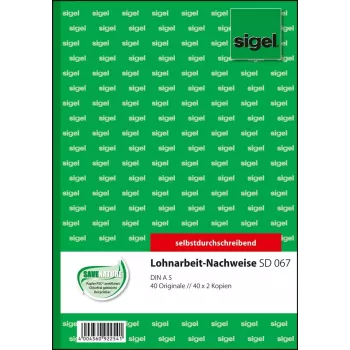 Bedrijfsformulier Sigel SD067 groen A5 120 vel