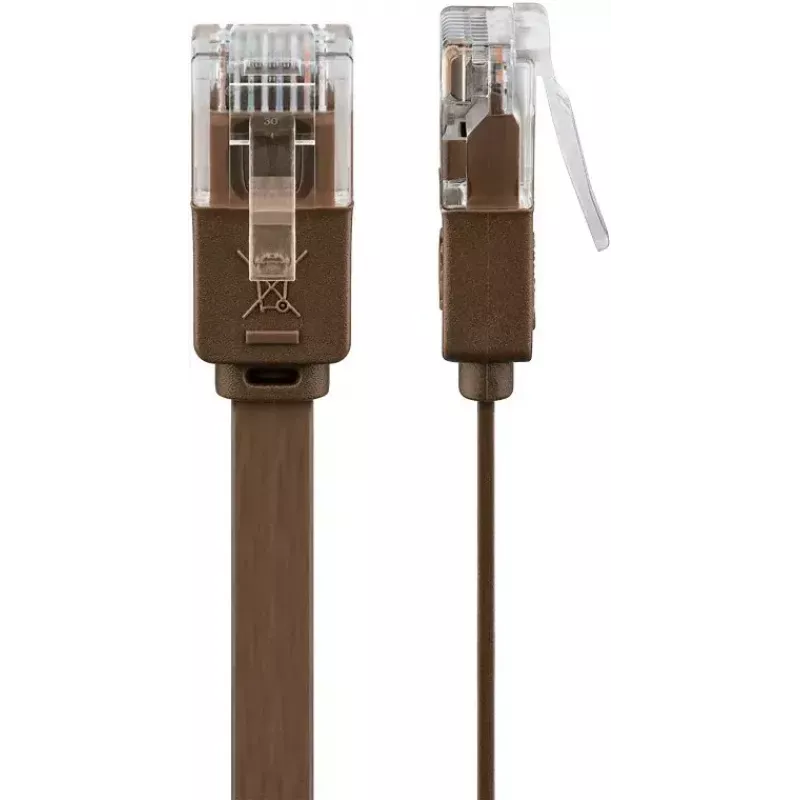 Netwerkkabel Goobay 95896 3m Cat6 U/UTP bruin