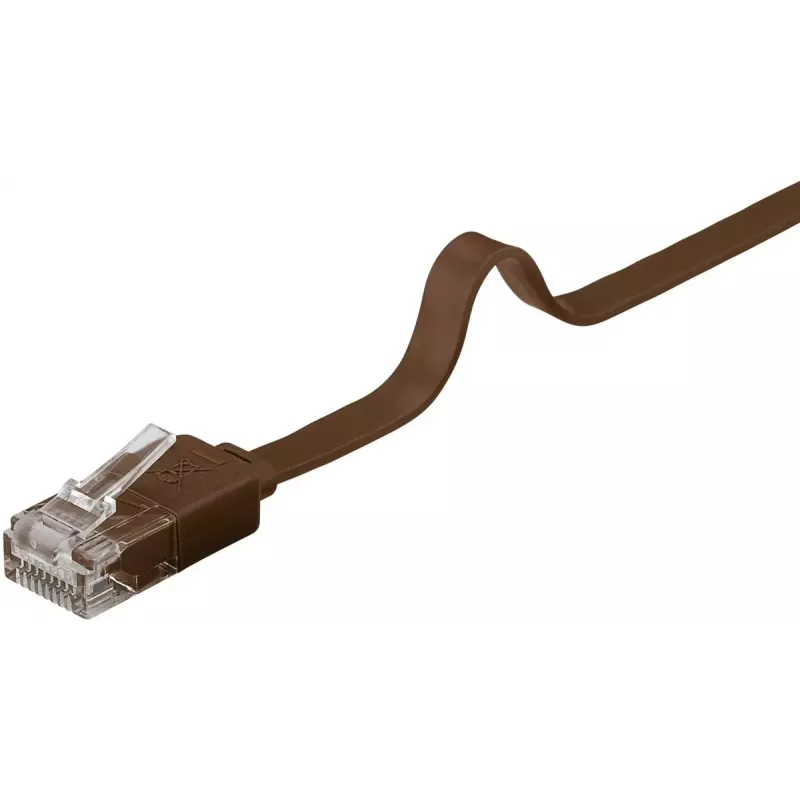 Netwerkkabel Goobay 95896 3m Cat6 U/UTP bruin
