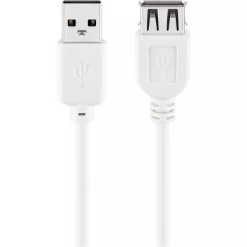 USB 2.0 Hi-Speed-verlengkabel Goobay 96198 1,8 m wit