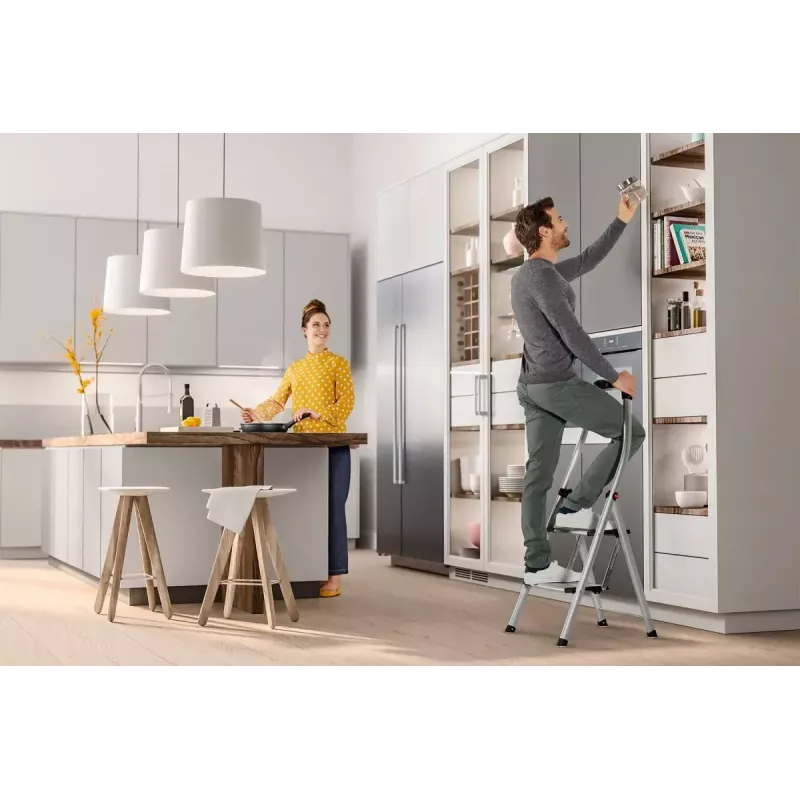 Trapladder Hailo K100 TopLine grijs