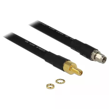 Coaxkabel DeLOCK 13015 3m RP-SMA zwart