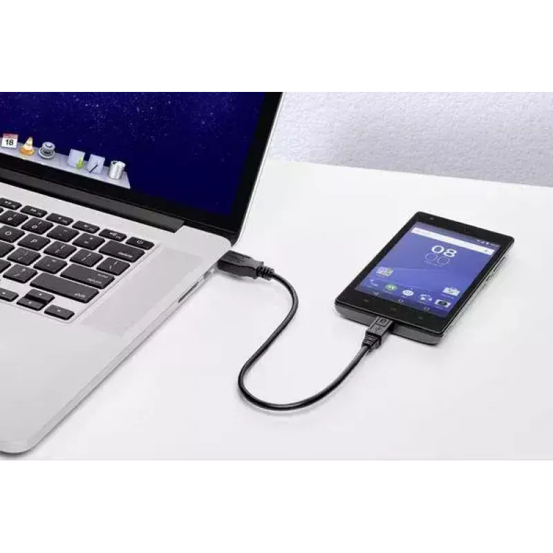 USB-kabel Renkforce RF-4463073 0,15m USB A Micro-USB B zwart