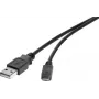 USB-kabel Renkforce RF-4463073 0,15m USB A Micro-USB B zwart