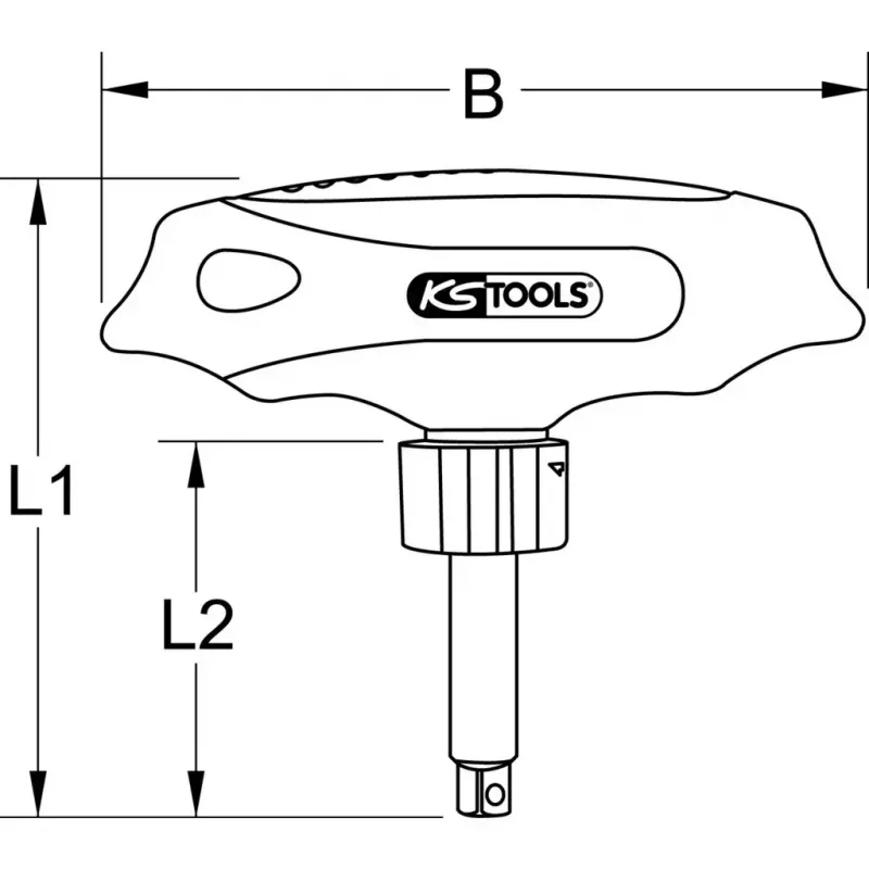 Multi-bit-schroevendraaier KS Tools 151.1109 breedte 115 mm lengte 110 mm gewicht 40 g