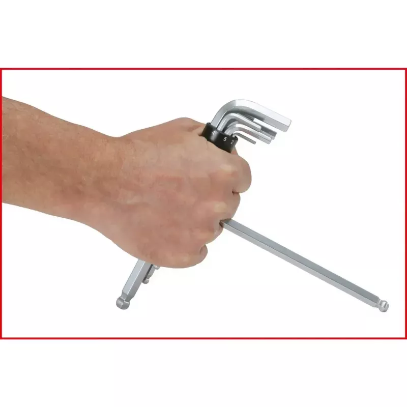 L-vormige inbussleutelset KS Tools 151.2100 metrisch 8 stuks