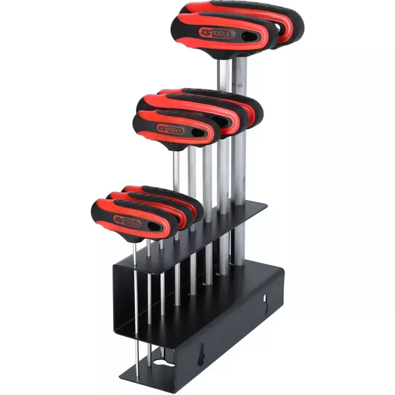 KS Tools 158.8130 ERGOTORQUEplus T-greep inbussleutelset, 8-delig