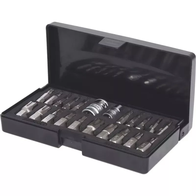 Steeksleutelset KS Tools 911.3120 — 22 stalen steeksleutel-inzetstukken, 432 g