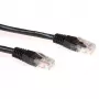 ACT zwart 0,25 meter U/UTP CAT6 patchkabel met RJ45-stekkers