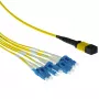 ACT 1 meter singlemode 9/125 OS2 fanout-patchkabel 1x MTP female - 4x LC duplex 8 vezels