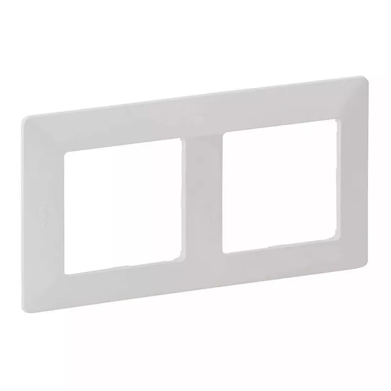 Wandframe 2-voudig Legrand VLIFE 754002 voor twee modules, rechthoekige montage