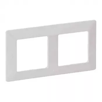 Wandframe 2-voudig Legrand VLIFE 754002 voor twee modules, rechthoekige montage