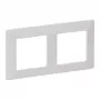 Wandframe 2-voudig Legrand VLIFE 754002 voor twee modules, rechthoekige montage