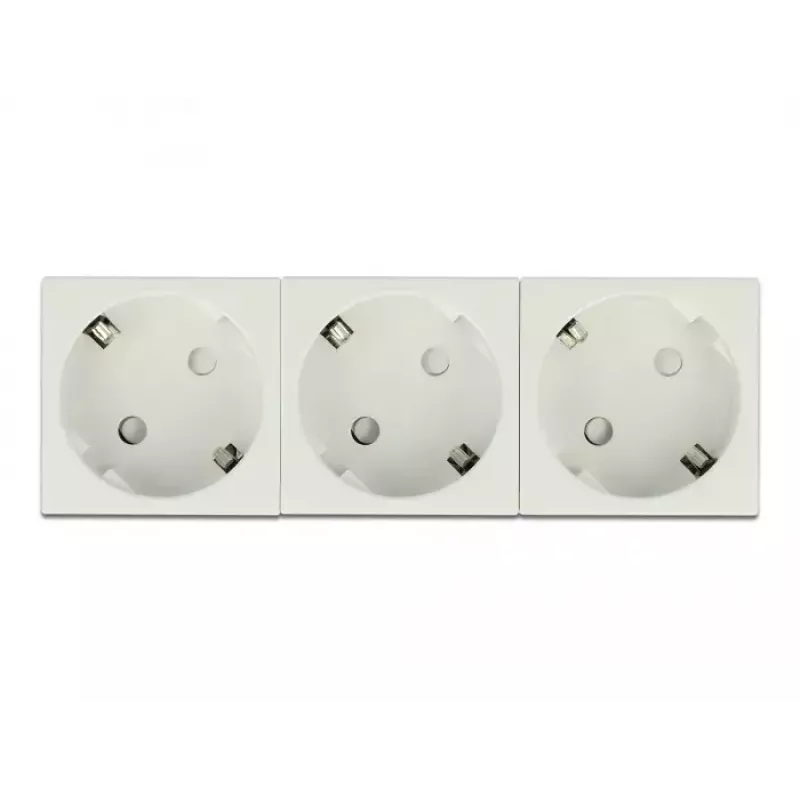 DeLock 81323 Easy 45 3-voudig Schuko-stopcontact, 45 x 45 mm, 5 st.