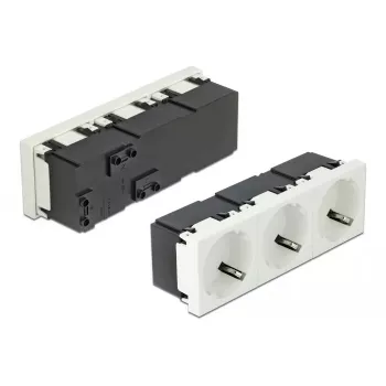 DeLock 81323 Easy 45 3-voudig Schuko-stopcontact, 45 x 45 mm, 5 st.