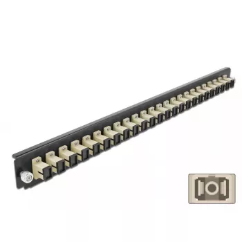 Splicebox frontplaat DeLOCK 19 inch 24 poort SC simplex beige