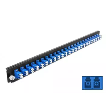 Splicebox frontplaat DeLOCK 43357 24 poort LC duplex blauw