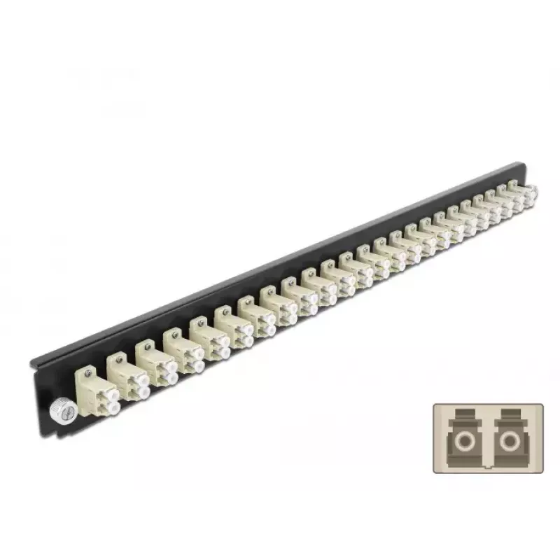 Splicebox frontplaat DeLOCK 19 inch 43359 24 poort LC duplex beige