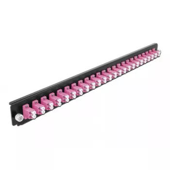 Splicebox frontplaat DeLOCK 19 inch 24 poorten LC duplex violet