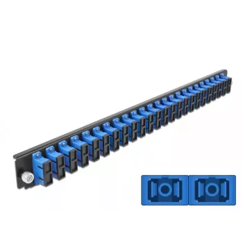 Splicebox frontpaneel DeLOCK 19 inch 24 poort SC duplex blauw