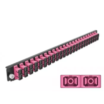 Splicebox frontplaat DeLOCK 19 inch 24 poort SC duplex violet