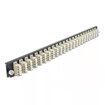 Splicebox frontplaat DeLOCK 19 inch 24 poort LC quad beige