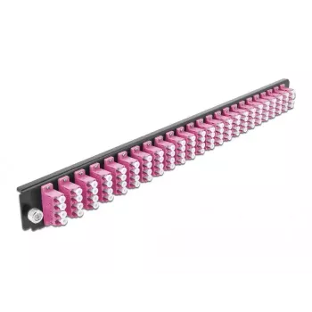Splicebox frontplaat DeLOCK 19 inch 24 poort LC quad violet