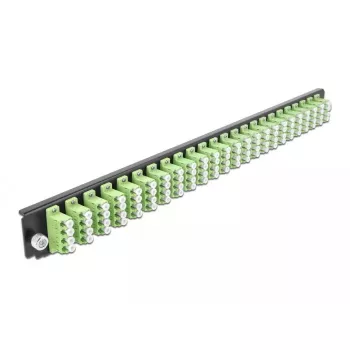 Splicebox frontplaat DeLOCK 19 inch 24 poort LC quad limoengroen