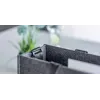 Schoudertas Sigel BA411 vilt grijs unisex groot
