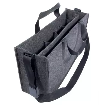 Schoudertas Sigel BA411 vilt grijs unisex groot