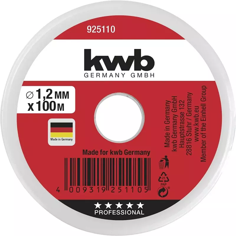 Touw KWB 925110 100 m nylon groen 1,2 mm