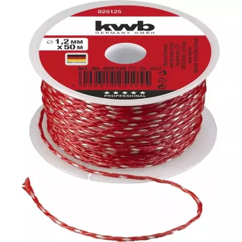 Touw KWB 925125 50 m nylon rood 1,2 mm