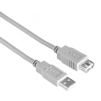 USB-kabel Hama 00200906 3 m USB A grijs USB 2.0 0,48 Gbit/s