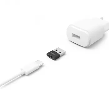Hama 00201532 kabeladapter USB C USB A zwart